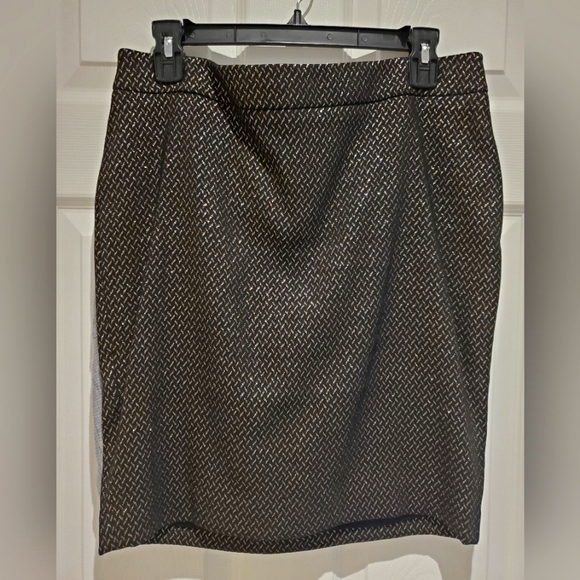 Black and gold patterned mini skirt sz 10 - Picture 1 of 7